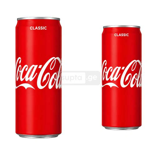 Coca Cola - კოკა კოლა კლასიკური ალუმინის ქილაში 330მლ 1*12ც